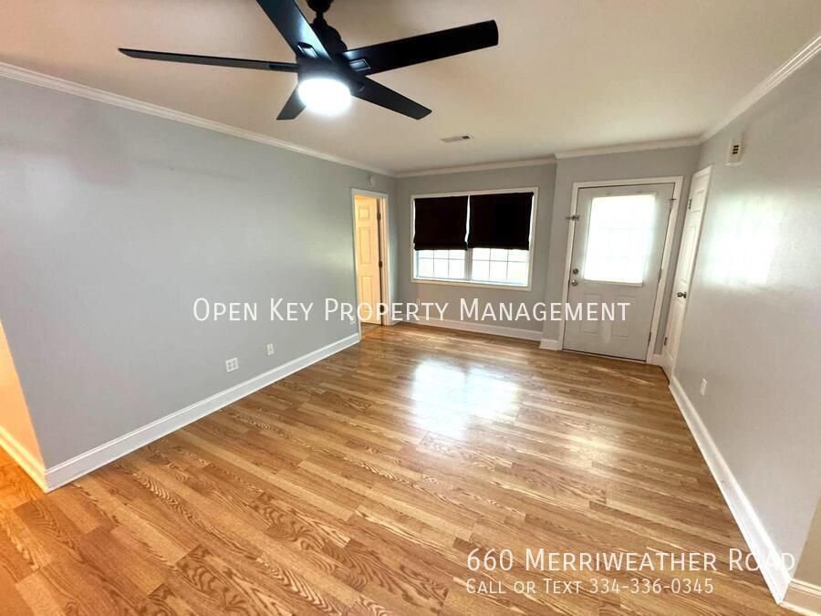 3 bedroom, 2 bath rental in Enterprise, close to Ft. Rucker - stainless steel appliances, shiplap fireplace, enclosed back porch, fenced in backyard. This charming home is move in ready! property image