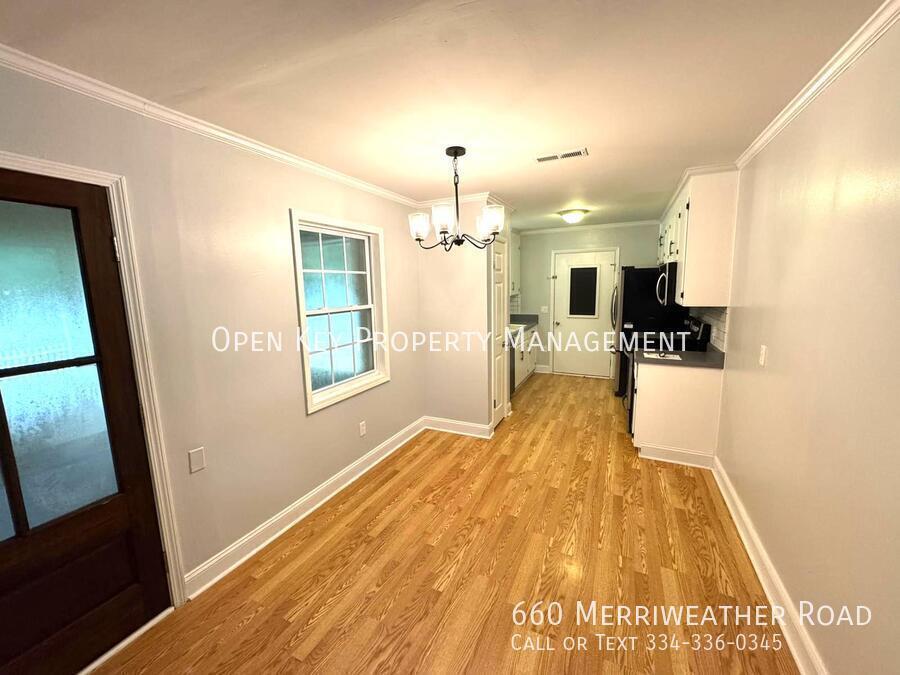 3 bedroom, 2 bath rental in Enterprise, close to Ft. Rucker - stainless steel appliances, shiplap fireplace, enclosed back porch, fenced in backyard. This charming home is move in ready! property image